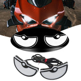 Maxbell Motorcycle Decorative License Plate Light Accessory Stylish Versatile 2400LM Half Circle White