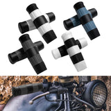 Maxbell Motorcycle Handle Grips for 1 inch Handlebars TPU Covers Black White