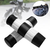 Maxbell Motorcycle Handle Grips for 1 inch Handlebars TPU Covers Black White