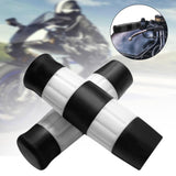 Maxbell Motorcycle Handle Grips for 1 inch Handlebars TPU Covers Black White