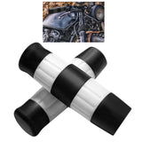 Maxbell Motorcycle Handle Grips for 1 inch Handlebars TPU Covers Black White