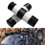 Maxbell Motorcycle Handle Grips for 1 inch Handlebars TPU Covers Black White