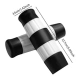Maxbell Motorcycle Handle Grips for 1 inch Handlebars TPU Covers Black White
