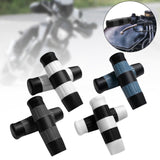Maxbell Motorcycle Handle Grips for 1 inch Handlebars TPU Covers Black White