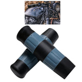 Maxbell Motorcycle Handle Grips for 1 inch Handlebars TPU Covers Black Blue