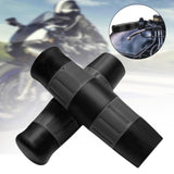 Maxbell Motorcycle Handle Grips for 1 inch Handlebars TPU Covers Black Gray