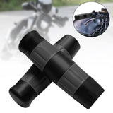 Maxbell Motorcycle Handle Grips for 1 inch Handlebars TPU Covers Black Gray