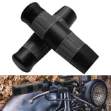 Maxbell Motorcycle Handle Grips for 1 inch Handlebars TPU Covers Black Gray