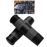 Maxbell Motorcycle Handle Grips for 1 inch Handlebars TPU Covers Black Gray