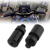 Maxbell 2x Motorcycle Grips Handlebar End Sleek Silder Plugs Handle Bar End Weights Black