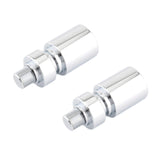 Maxbell 2x Motorcycle Grips Handlebar End Sleek Silder Plugs Handle Bar End Weights Silver