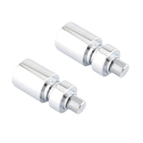Maxbell 2x Motorcycle Grips Handlebar End Sleek Silder Plugs Handle Bar End Weights Silver