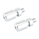 Maxbell 2x Motorcycle Grips Handlebar End Sleek Silder Plugs Handle Bar End Weights Silver