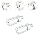 Maxbell 2x Motorcycle Grips Handlebar End Sleek Silder Plugs Handle Bar End Weights Silver