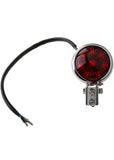 Maxbell Motorcycle Chrome LED Stop Tail Light for Custom Streefighter Bobber Red