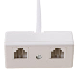 Maxbell 4x2-Way RJ11 Telephone Plug to Socket Adapter Splitter for Landline Telephone
