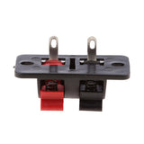 Maxbell 4xPush Release Connector Plate Stereo Speaker Terminal 2 Position 1 Row