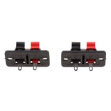 Maxbell 4xPush Release Connector Plate Stereo Speaker Terminal 2 Position 1 Row