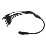 Maxbell 2xDC 1 Female to 5 Male Output Power Splitter Cable Cord Y Adapter