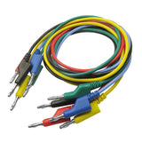 Maxbell 20 Pieces 4mm Banana to Banana Plug Test Cable Lead for Multimeter 5 Colors