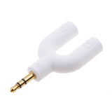 Maxbell 3.5mm Double Jack Y Audio Splitter Earphone Headphone Adapter White + Red