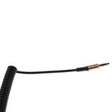 Maxbell 2 Pieces 3.5mm (1/8") M-M Coiled Audio Cable Wire Headphone Cable Black+Red