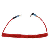 Maxbell 2 Pieces 3.5mm (1/8") M-M Coiled Audio Cable Wire Headphone Cable Black+Red