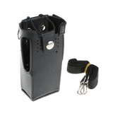 Maxbell 2Pieces PU Leather Case Carry Holder Holster for Motorola GP328 GP338 GP380