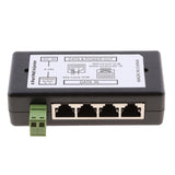 Maxbell 2Pieces 4 POE Ports Injector Switch 12-48V Power Supply Module Over Ethernet