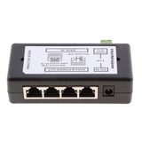 Maxbell 2Pieces 4 POE Ports Injector Switch 12-48V Power Supply Module Over Ethernet