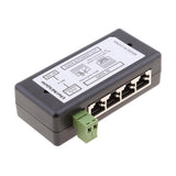 Maxbell 2Pieces 4 POE Ports Injector Switch 12-48V Power Supply Module Over Ethernet