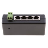 Maxbell 2Pieces 4 POE Ports Injector Switch 12-48V Power Supply Module Over Ethernet
