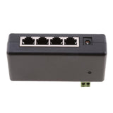 Maxbell 2Pieces 4 POE Ports Injector Switch 12-48V Power Supply Module Over Ethernet