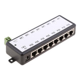 Maxbell 2Pieces 8 POE Ports 12-48V Injector Switch Passive Power Supply Module