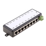 Maxbell 2Pieces 8 POE Ports 12-48V Injector Switch Passive Power Supply Module