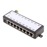 Maxbell 2Pieces 8 POE Ports 12-48V Injector Switch Passive Power Supply Module