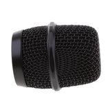 Replacement KTV Handheld Mic Microphone Ball Head Mesh Grill Dia 37mm Black