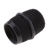 Replacement KTV Handheld Mic Microphone Ball Head Mesh Grill Dia 37mm Black