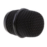 Replacement KTV Handheld Mic Microphone Ball Head Mesh Grill Dia 37mm Black