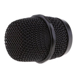 Replacement KTV Handheld Mic Microphone Ball Head Mesh Grill Dia 37mm Black