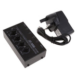 Maxbell UK Plug Universal Home Audio Amplifier Compact 4-channel Stereo Headphone Black - Aladdin Shoppers