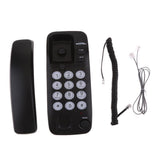 Maxbell 2 Pieces Corded Phone Wall Line Telephone Home Office Business White + Black