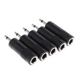 Maxbell 2x3.5mm 1/8"Male Plug Mono to 6.35mm 1/4"Female Jack Audio Converter 5Pcs/set