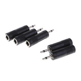 Maxbell 3x3.5mm 1/8"Male Plug Mono to 6.35mm 1/4"Female Jack Audio Converter 5Pcs/set