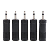 Maxbell 3x3.5mm 1/8"Male Plug Mono to 6.35mm 1/4"Female Jack Audio Converter 5Pcs/set