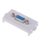 Maxbell 5 Packs VGA Wall Socket Module Wallplate Plug with Frame Directly Plug Type