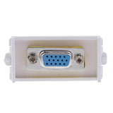 Maxbell 5 Packs VGA Wall Socket Module Wallplate Plug with Frame Directly Plug Type