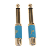 Maxbell 4 Pieces Gold Plated 6.5mm Male to RCA Female Audio Video Adapter