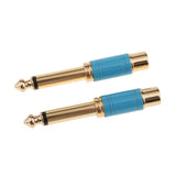Maxbell 4 Pieces Gold Plated 6.5mm Male to RCA Female Audio Video Adapter
