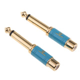 Maxbell 4 Pieces Gold Plated 6.5mm Male to RCA Female Audio Video Adapter